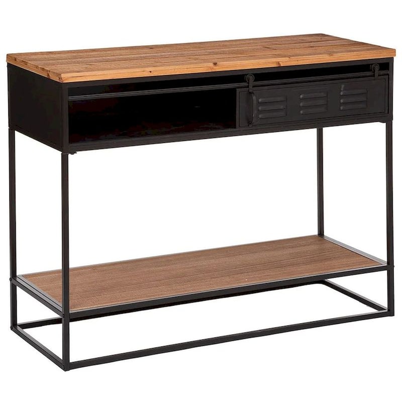 SPITISHOP Κονσόλα Εισόδου Spitishop A-s Cierna Console 185016 από Ξύλο/MDF 110x40x85.5cm - Καφέ/Μαύρο