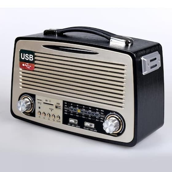 Φορητό Radio Kemai Md1700u Retro - Μαύρο image 1