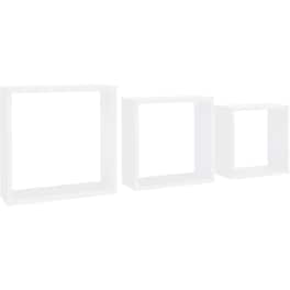 Ράφια Τοίχου VidaXL από MDF 30x10x30 cm 3 Τμχ - Λευκό