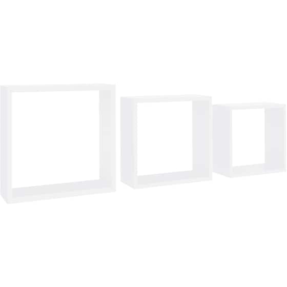 Ράφια Τοίχου VidaXL από MDF 30x10x30 cm 3 Τμχ - Λευκό image 0