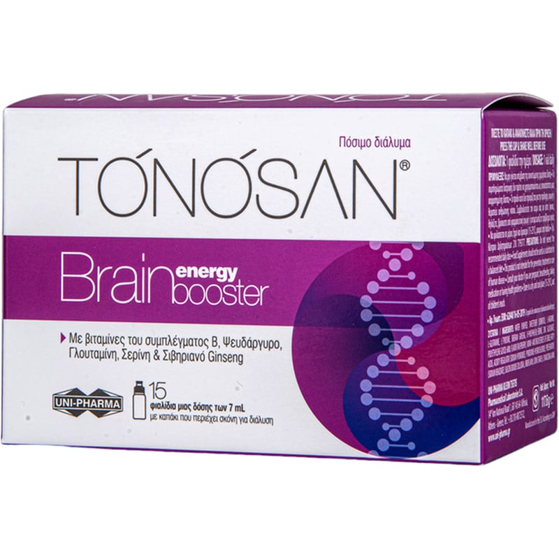 Uni-Pharma Tonosan Brain Enargy Booster- 15 φιαλίδια