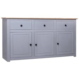 Vidaxl Μπουφές Γκρι 135x40x80 Εκ. Από Μασίφ Ξύλο Πεύκου Σειρά Panama