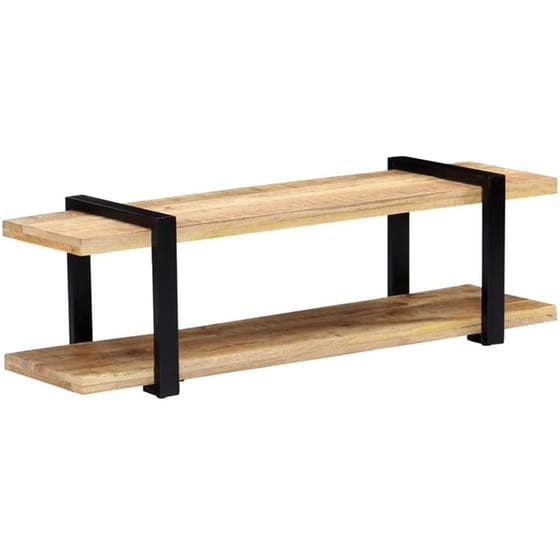 Έπιπλο Τηλεόρασης VidaXL από Ξύλο 130x40x40cm - Kαφέ/Μαύρο image 9