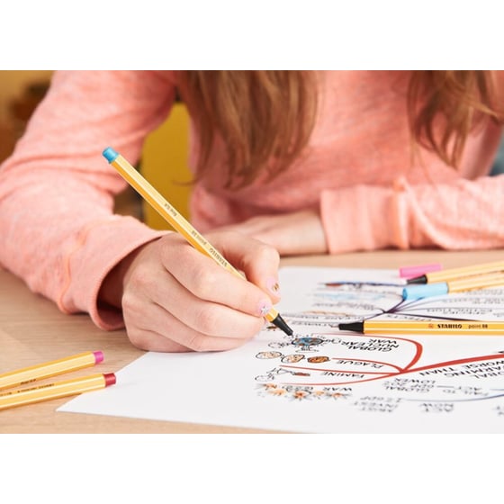 Μαρκαδόρος Γραφής Stabilo Point 88 Στρογγυλή Μύτη Γκρι 0.4 mm image 5