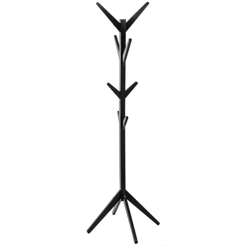 Καλόγερος Ρούχων Spitishop F-v Black Wood 138940a από MDF 44.5x44.5x178cm - Μαύρο