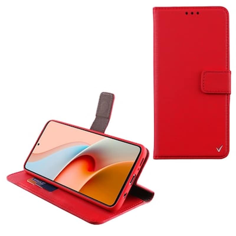 VOLTE-TEL Θήκη Xiaomi Redmi Note 9 Pro - Volte-tel Allure Magnet Book Stand Clip - Red