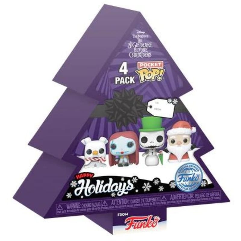 Funko Pocket Pop! Nightmare Before Christmas: Holiday – Christmas Tree 4-pack (exclusive)