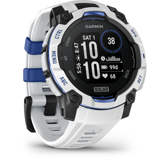 Smartwatch Garmin Instinct 3 Solar Supernova Collection 45mm - Whitestone with Whitestone and Blue Limited Edition image 2