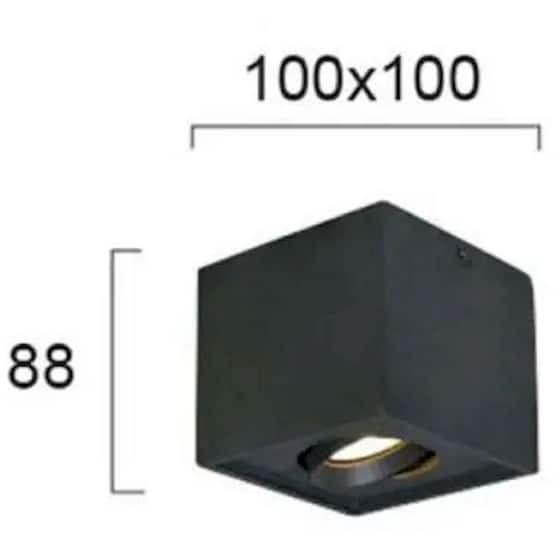 Σποτ Μονόφωτο Viokef Arion 4260901 από Αλουμίνιο - Μαύρο image 1