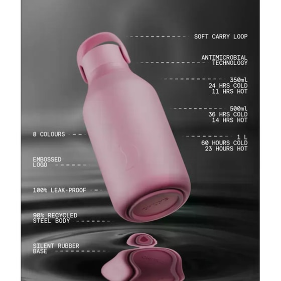 Μπουκάλι Θερμός Chilly's S3 Lotus Pink 500ml image 6