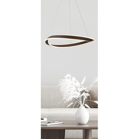 Φωτιστικό Οροφής Led Dimmable Homelighting Mateo 77-8128 από Αλουμίνιο - Καφέ image 1