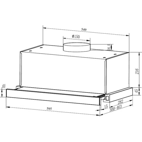BEKO HNT61520BH 60 cm Μαύρο Απορροφητήρας Συρόμενος image 1