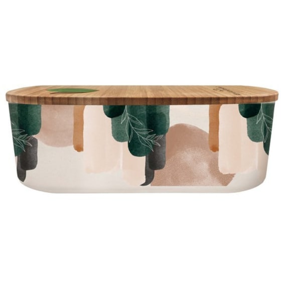 Φαγητοδοχείο Chic Mic με Ξύλινο Καπάκι Abstract Earth - Πολύχρωμο image 0