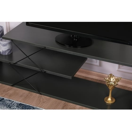 Έπιπλο Τηλεόρασης 24Mall Zano από Μοριοσανίδα 120x30x40 cm - Ανθρακί image 5