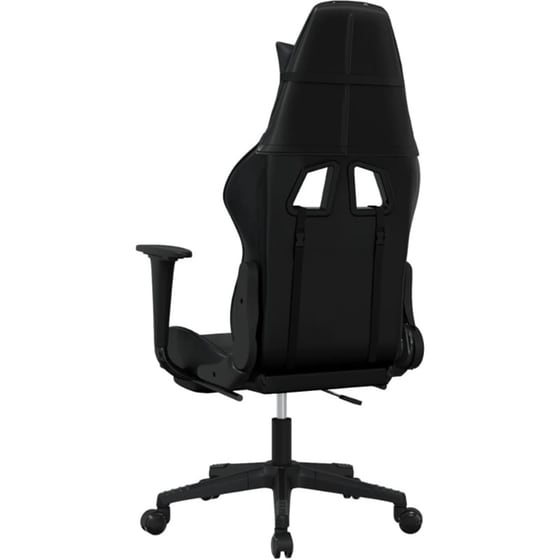 Καρέκλα Gaming VIDAXL 3143707 με Υποπόδιο από Τεχνητό Δέρμα - Μαύρη image 3