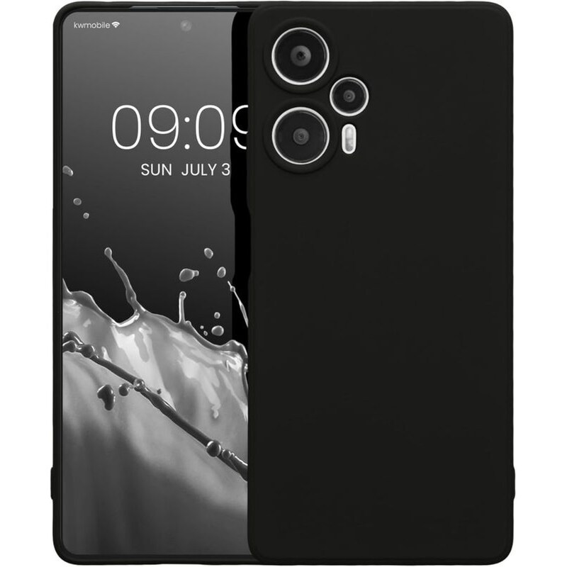 KWMOBILE Θήκη Xiaomi Poco F5 - KWmobile Soft Slim Flexible Rubber Cover With Camera Protector - Black