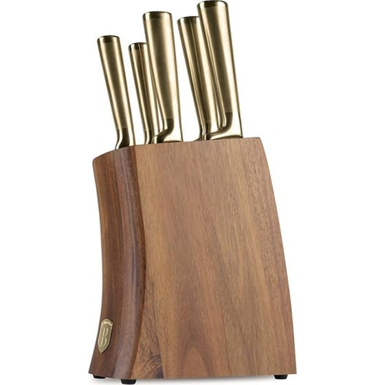 Σετ Μαχαίρια Berlinger Haus Sahara Collection από Ανοξείδωτο Ατσάλι με Βάση Ακακίας 6 Τμχ image 4