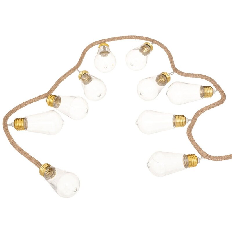 Διακοσμητική Γιρλάντα Μπαταρίας με 10 LED Φωτάκια A-s Bulb 182437 - Χρυσή