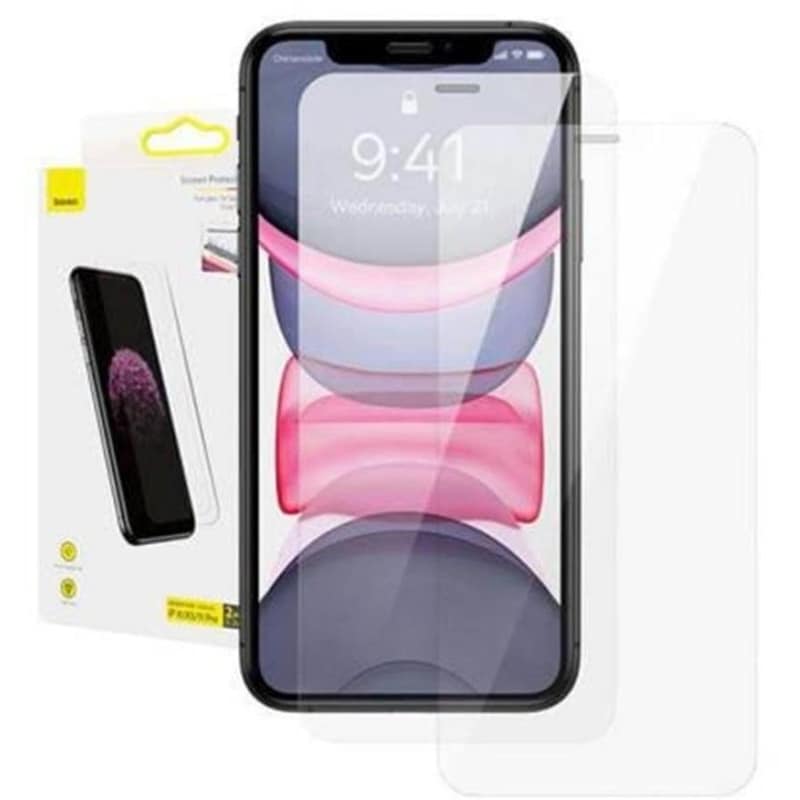 Προστατευτικό οθόνης Apple iPhone X/ iPhone XS/ iPhone 11 Pro - Baseus Full Cover Tempered Glass Film 0.3mm - Διάφανο (2τμχ)