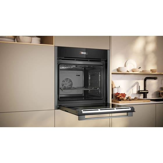 NEFF B24CR31G0 71 Lt Μαύρο Εντοιχιζόμενος Φούρνος Άνω Πάγκου image 4