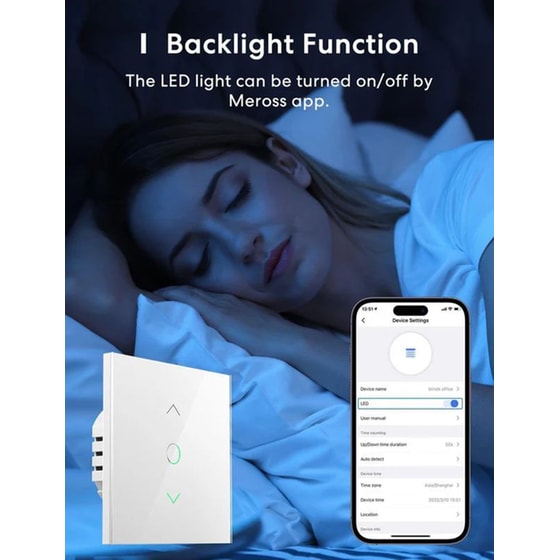 Αισθητήρας για ρολά παραθύρου Meross MRS100HK-EU με Wi-Fi image 6