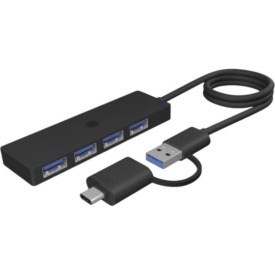 Icy Box IB-HUB1424-C3 USB Hub 4-Port USB 3.2 Gen 1 συμβατό με Type-A και Type-C image 1