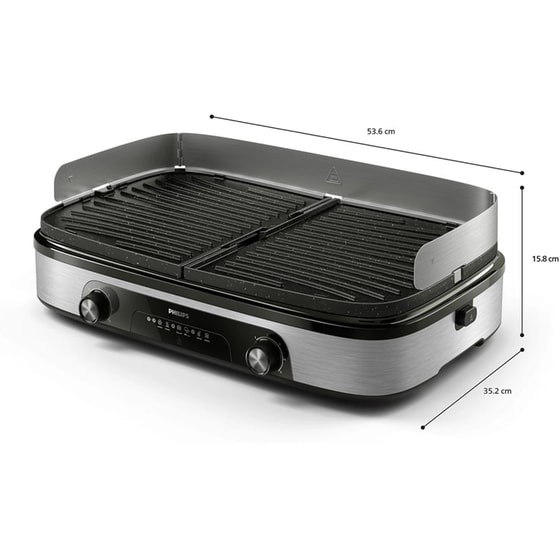 PHILIPS HD6222/90 2400 W Μαύρο/Ασημί Ηλεκτρική Γκριλιέρα image 3