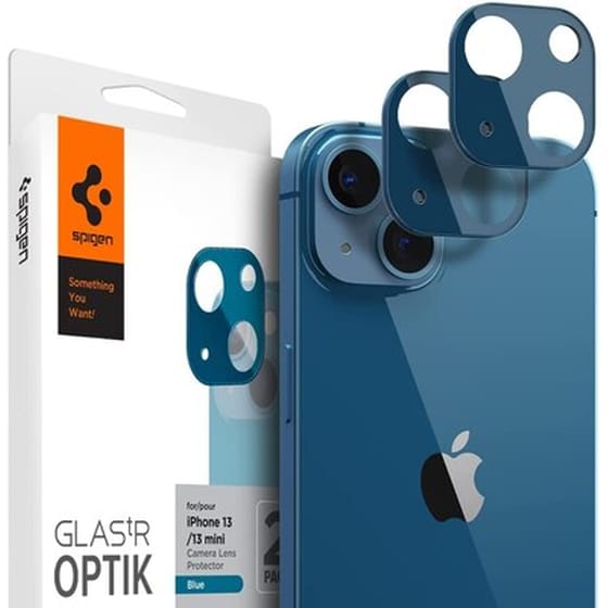 Προστατευτικό καμερών Apple iPhone 13 Mini - Spigen Glas.tr Optik Camera Lens Protector Blue 2pcs image 0