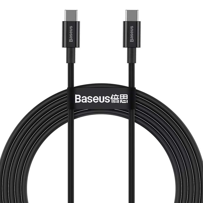 BASEUS Καλώδιο δεδομένων Baseus Superior Series Cable Usb-C to Usb-C 100W 2m - Black