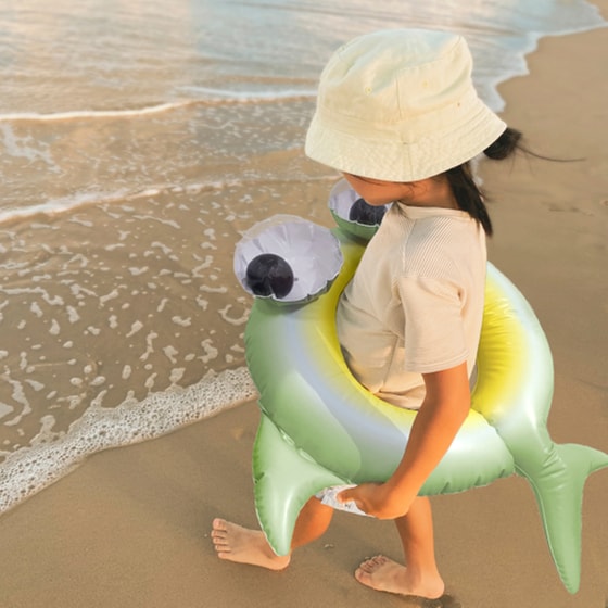 Σετ Παιδικό Σωσίβιο SunnyLife Shark Tribe 2 τμχ 160 cm - Χακί image 7