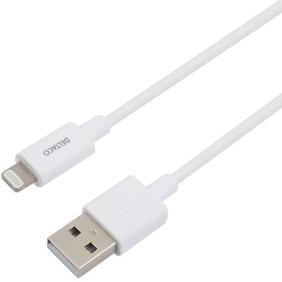 Καλώδιο Φόρτισης Deltaco PLH-401 USB-A σε Lightning - Λευκό image 0