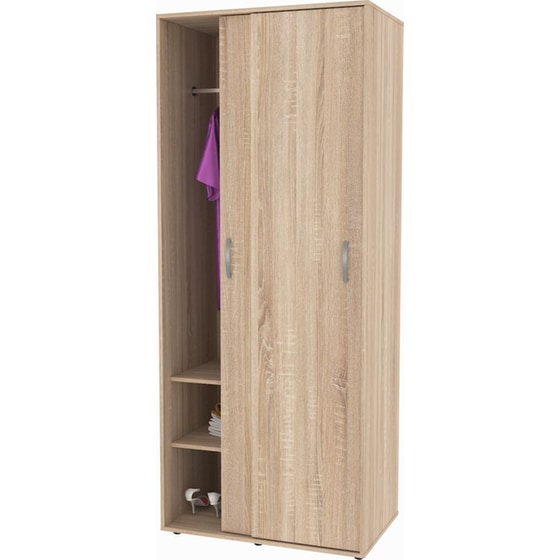 Δίφυλλη Ντουλάπα Ρούχων Kitwood από Μοριοσανίδα 80x50x190cm - Sonoma/Δρυς image 0