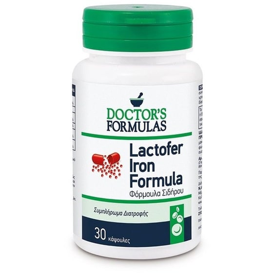 Ειδικό Συμπλήρωμα Διατροφής Doctor's Formulas - Lactofer Iron Formula - 30 Κάψουλες image 0
