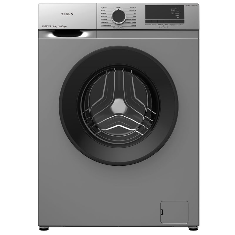 TESLA WF101230KSGR 10 kg 1.200 Στροφές Ασημί Πλυντήριο Ρούχων