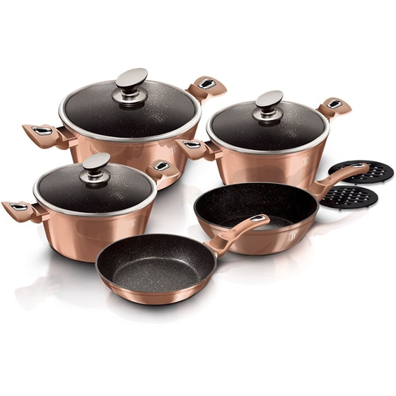 Σετ Μαγειρικά Σκεύη BERLINGER BH1220N 10 τμχ Καφέ image 0