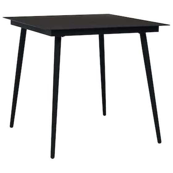 Vidaxl Σετ Τραπεζαρίας Εξωτερικού Χώρου 3 Τεμ. Μαύρο Από Ρατάν Pvc image 2