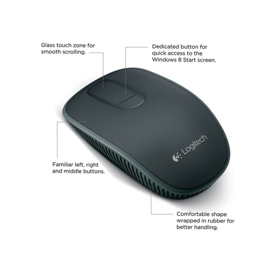 Ασύρματο Ποντίκι Logitech Zone Touch Mouse T400 Μπλε image 5