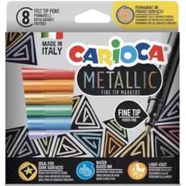 Μαρκαδόροι Carioca Metal Fine Tip 8 Τεμάχια
