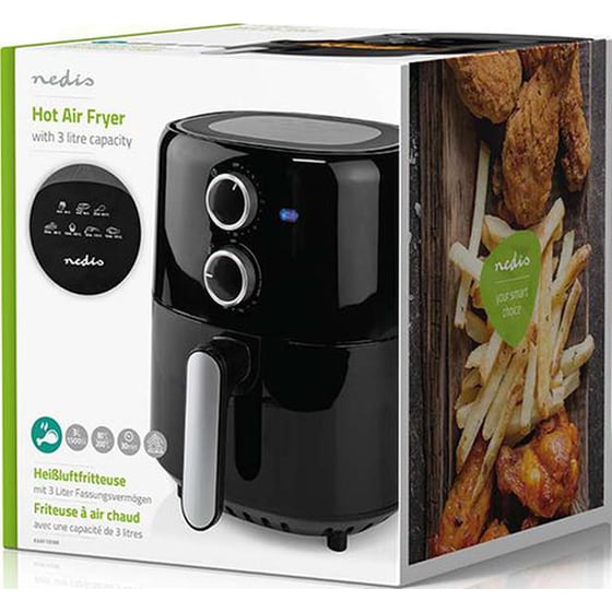NEDIS KAAF130BK με Αποσπώμενο Κάδο 1500 W 3 L Μαύρο Φριτέζα Αέρος image 7