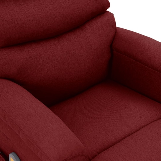 Πολυθρόνα Μασάζ VidaXL από Ύφασμα - Κόκκινη image 5