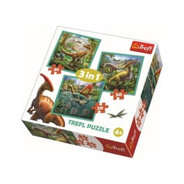 Παιδικό Σετ Παζλ Trefl 3 In 1 Dinosaurs (20/36/50 Κομμάτια)