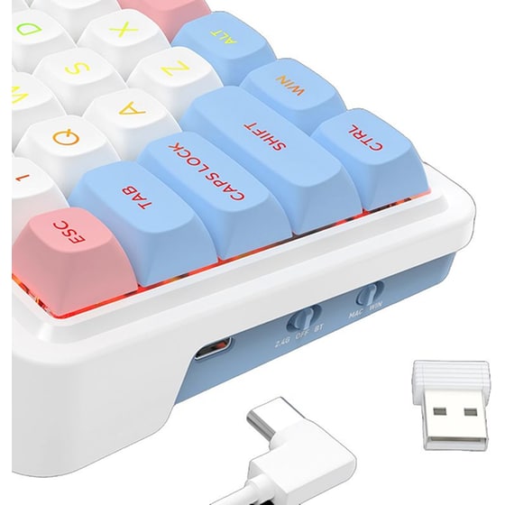 Redragon K709WBP Gaming Μηχανικό Ασύρματο 2.4 GHz/Bluetooth Πληκτρολόγιο RGB Μαύρο (US) image 4