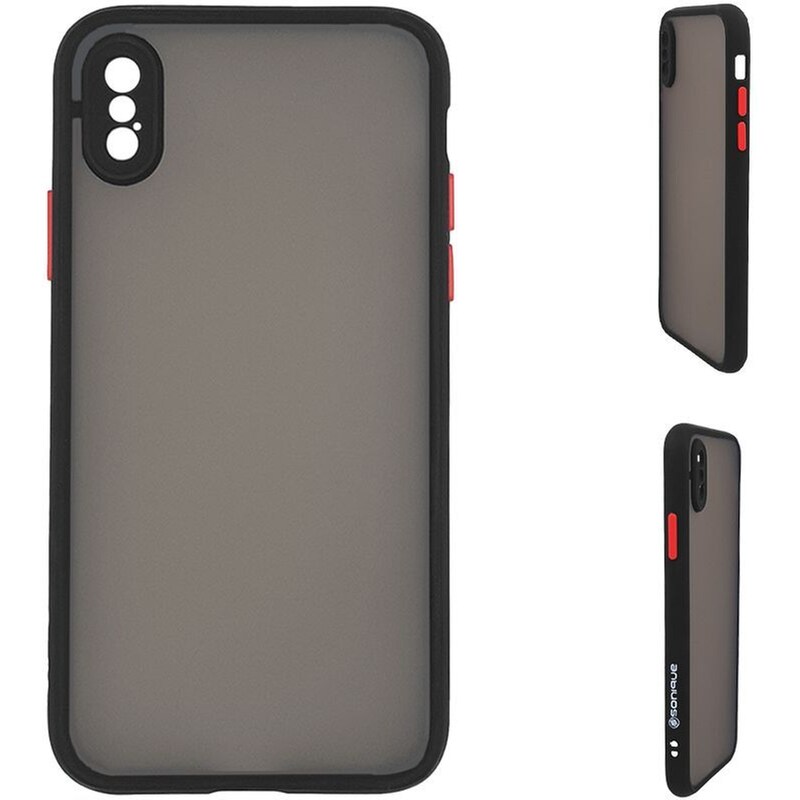 Θήκη Apple iPhone XS Max - Sonique Color Button Bumper - Μαύρο