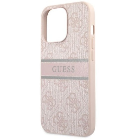 Θήκη Apple iPhone 13 Pro Max - Guess 4G Logo Collection Printed Stripe - Ροζ image 3