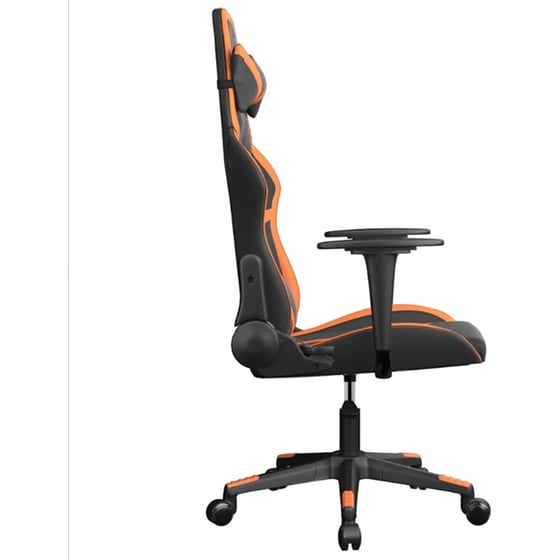 Καρέκλα Gaming VIDAXL 345429 με Ρυθμιζόμενα Μπράτσα από Τεχνητό Δέρμα - Μαύρο / Πορτοκαλί image 2