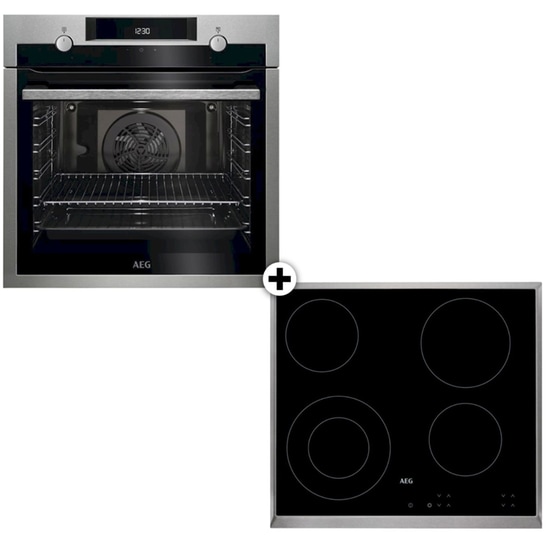 AEG HK624010XB & BEE435111M 72 Lt Inox Eντοιχιζόμενο Σετ Φούρνος και Εστία image 0