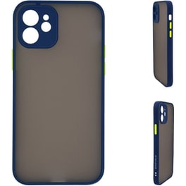 Θήκη Apple iPhone 12 - Sonique Color Button Bumper - Μπλε