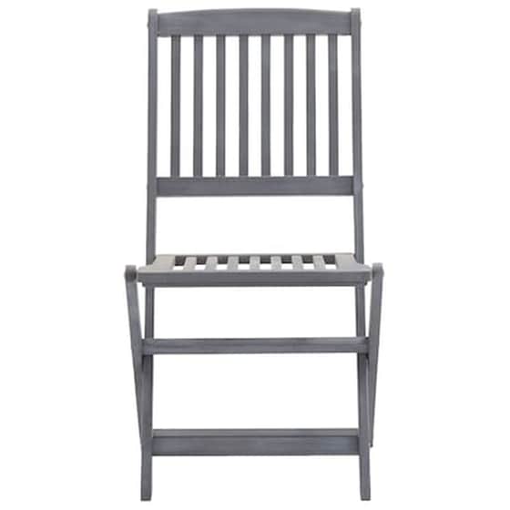 Καρέκλες Κήπου Vidaxl Πτυσσόμενες από Μασίφ Ξύλο Ακακίας 6 Τεμ. 48.5x57x91cm - Καφέ image 3