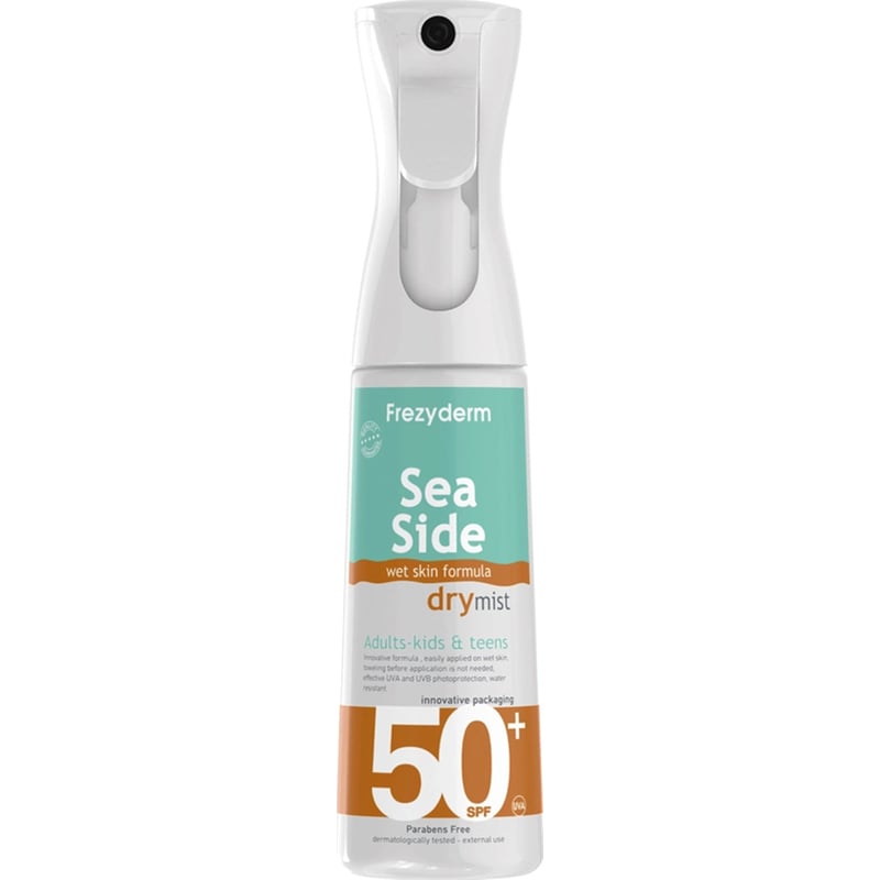 FREZYDERM Αντηλιακό Spray Frezyderm Sea Side Dry Mist Για Πρόσωπο και Σώμα SPF50+ 300ml