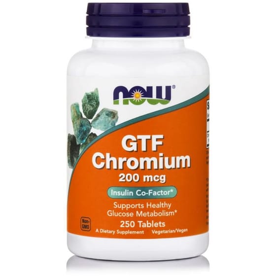 Ειδικό Συμπλήρωμα Διατροφής Now - Gtf Chromium 200mcg - 250 Ταμπλέτες image 0